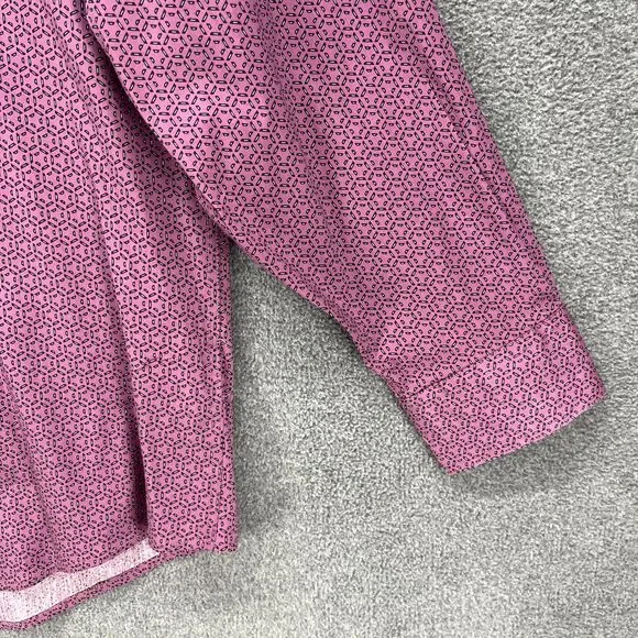 Alfani Shirt Men's Medium 15 15.5 32-33 Purple Button Up Regular Fit Long Sleeve - Picture 8 of 16